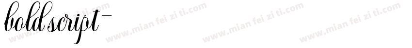 bold script字体转换
